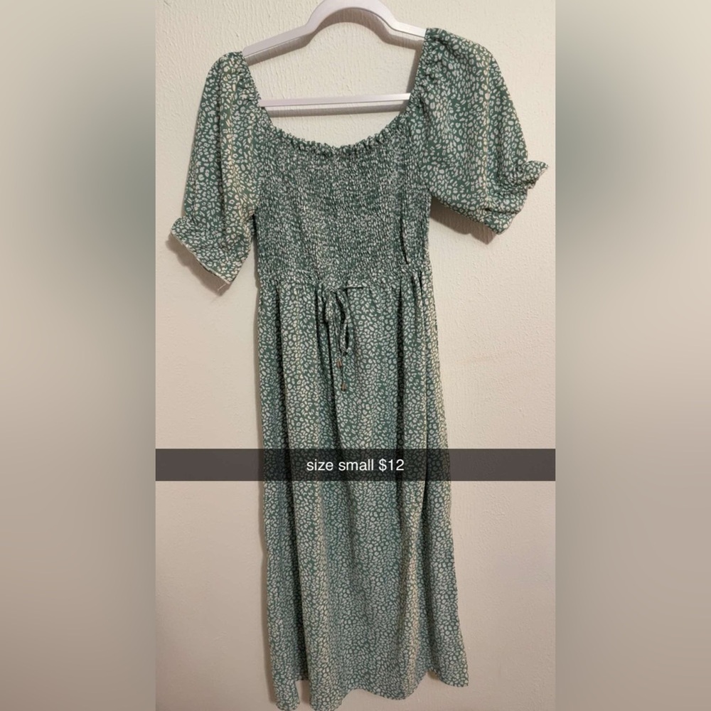 Green Patterned Dress